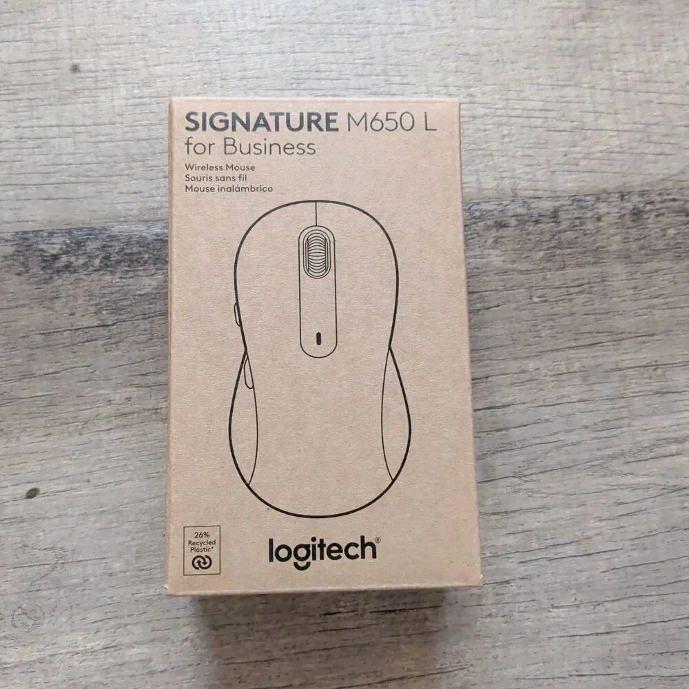 ​Logitech Signature M650 L For Business Wireless Mouse Graphite Large Hand M650L